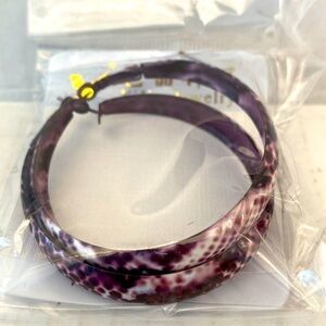Snakeskin hoop earrings new in packaging